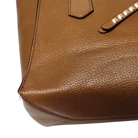 Michael Kors Purse~Satchel Crossbody~Saddle Tan Pebble Leather - Picture 11 of 16